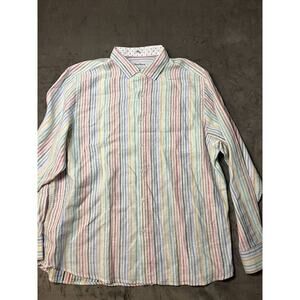 Tommy Bahama Long Sleeve Men’s‎ XL Demeter Stripe Shirt Multicolor